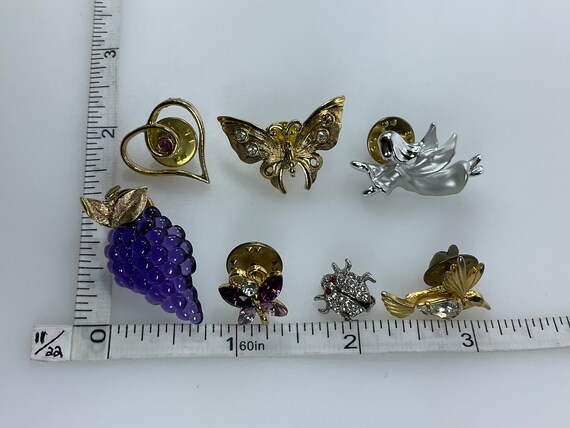 Vintage Lot Of 7 Pins Assorted Designs As Is Used - image 2