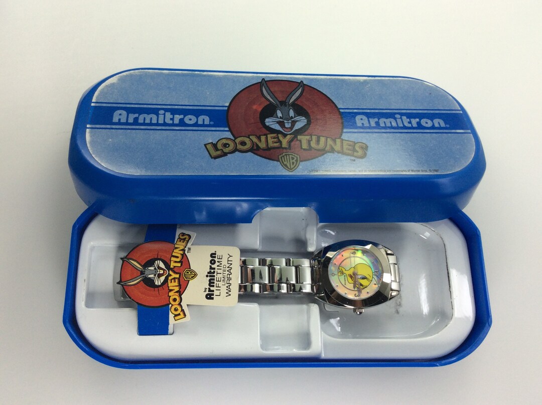Vintage Armitron Watch Looney Tunes Tweety Bird in Case Not Working