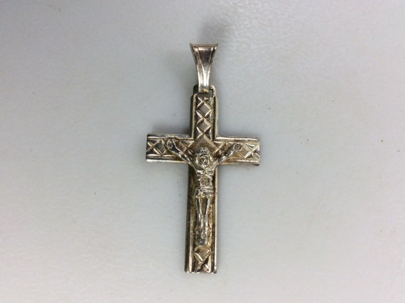 Vintage Pendant Sterling Silver 925 Crucifix Cros… - image 1