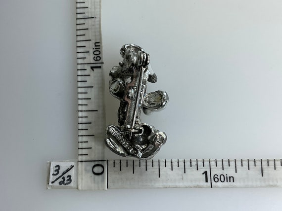 Vintage Gerrys Pin Brooch Silver Toned Poodle Dog… - image 2