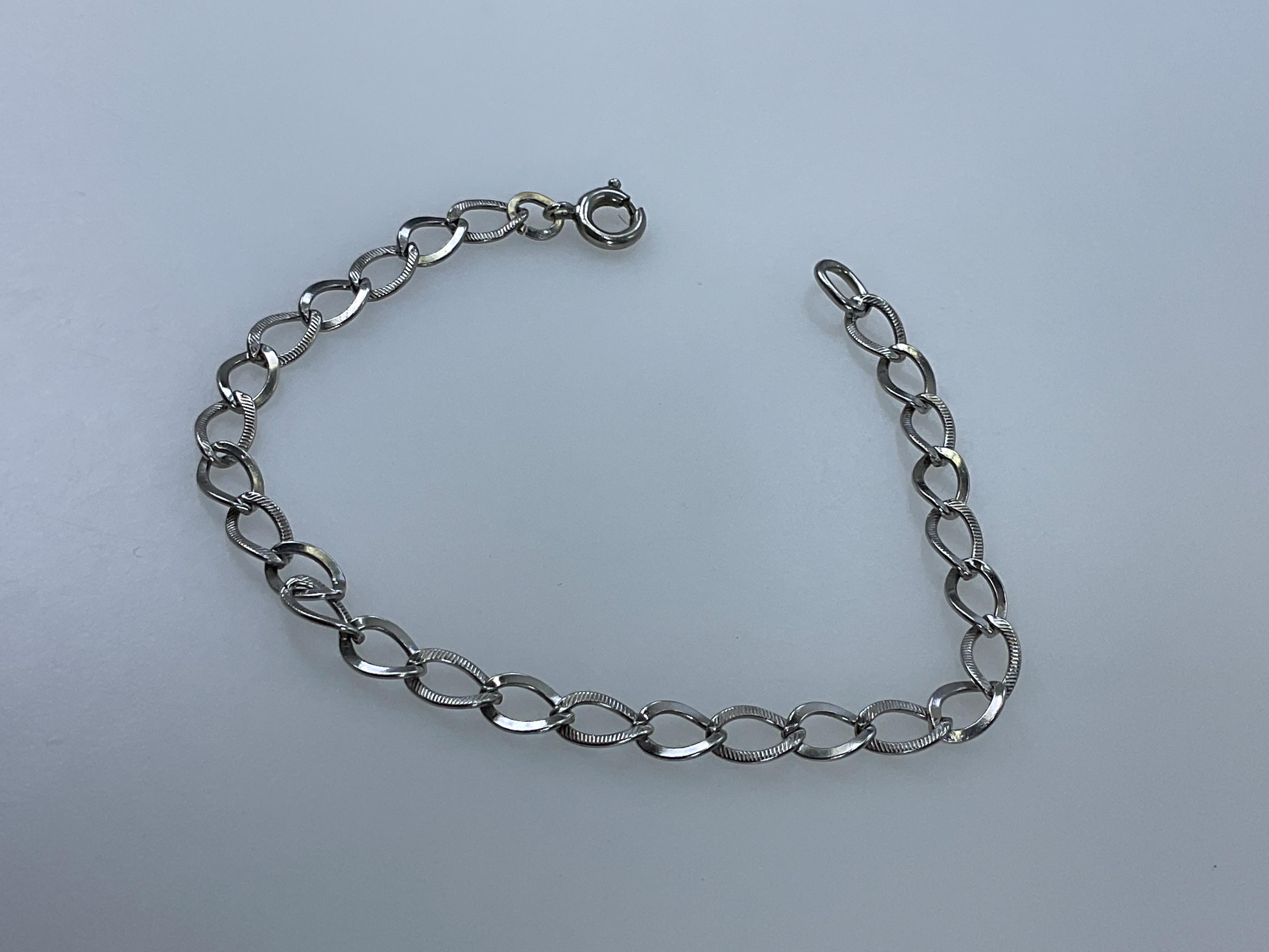 Vintage 7.25” Bracelet Sterling Silver 925 Chain Used - Etsy Vintage 7.25” Bracelet Sterling Silver 925 Chain Used - Etsy
