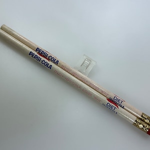 Vintage Lot Of 2 Pencils Pepsi-Cola Red White Blue Need Cleaned Used