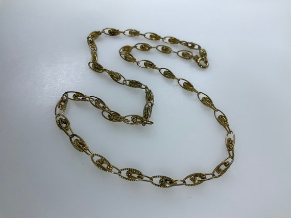 Vintage 18” Necklace Gold Toned Chain Used - image 1
