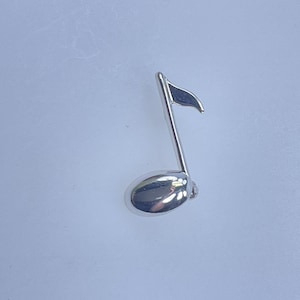 Vintage Beau Pin Brooch Sterling Silver 925 Music Note Used