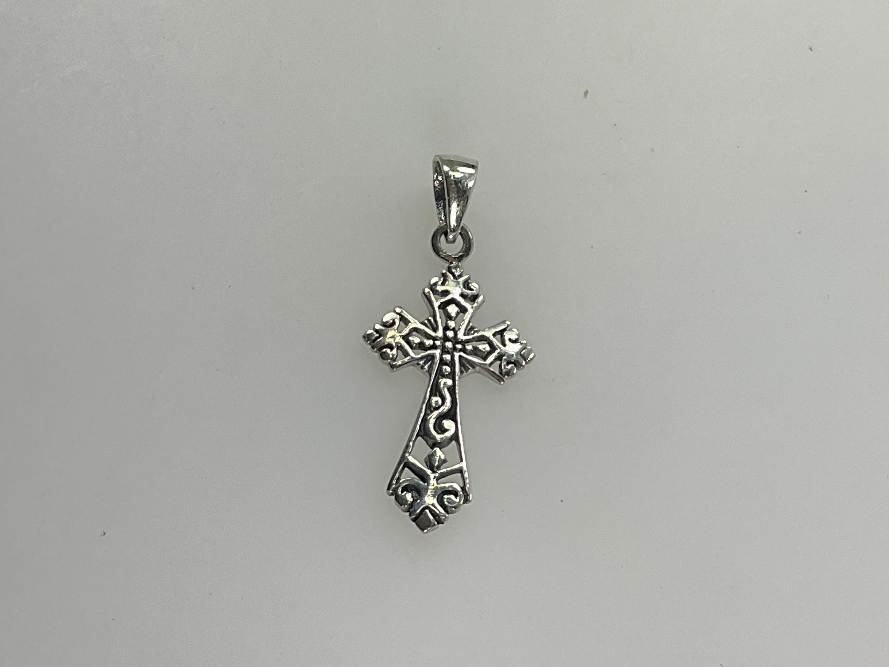 Vintage Pendant Sterling Silver 925 Cross Design Used - Etsy