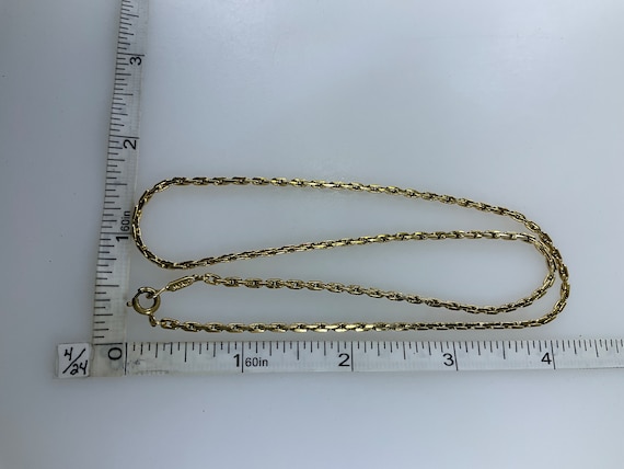 Vintage Monet 18” Necklace Gold Toned Chain Used - image 2