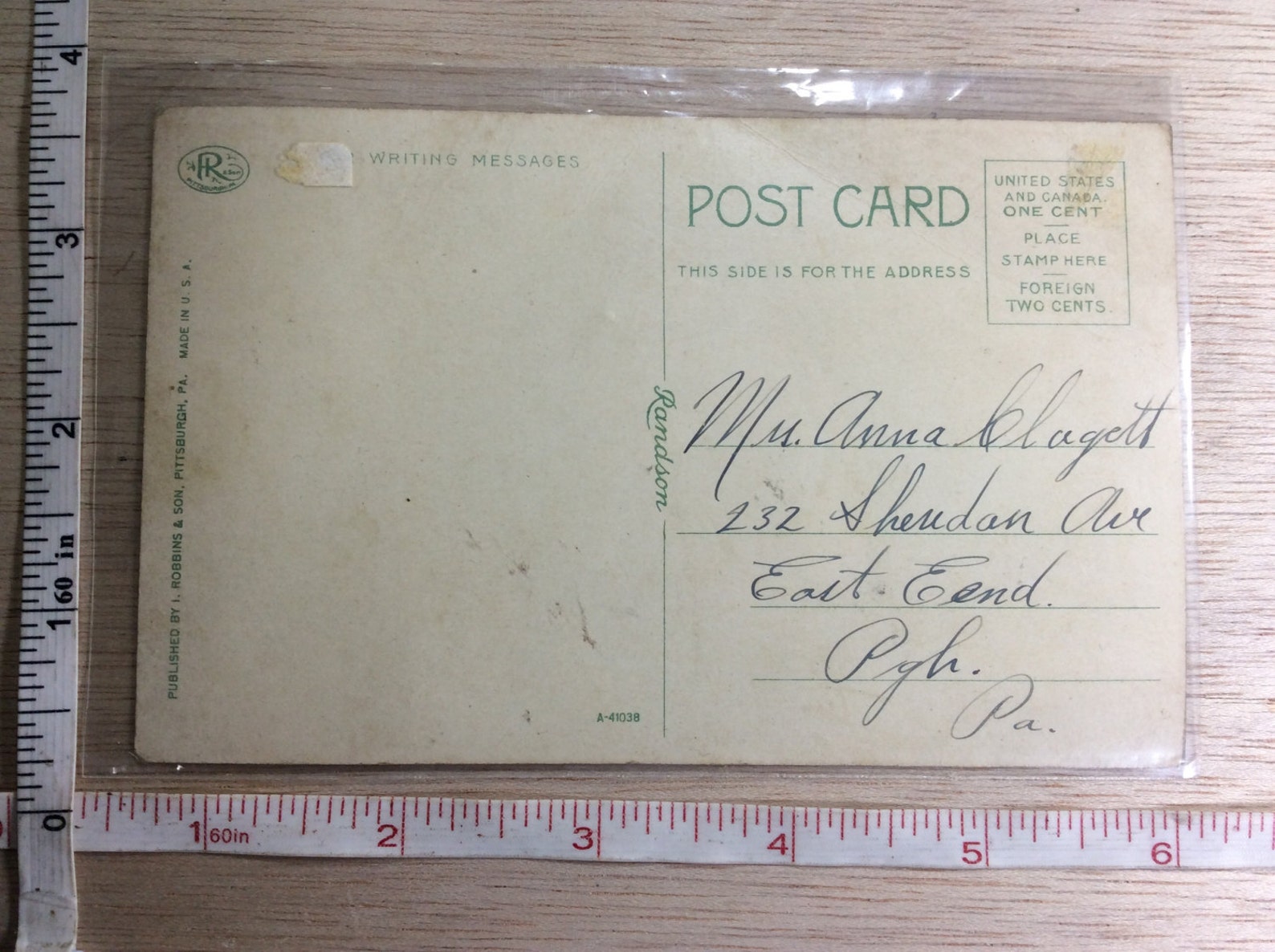 Vintage Old Photo Post Card Walnut St Meadville Pa Used Etsy