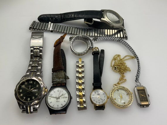 Vintage Watch and Band Lot Not Working for Parts as is Used - Etsy