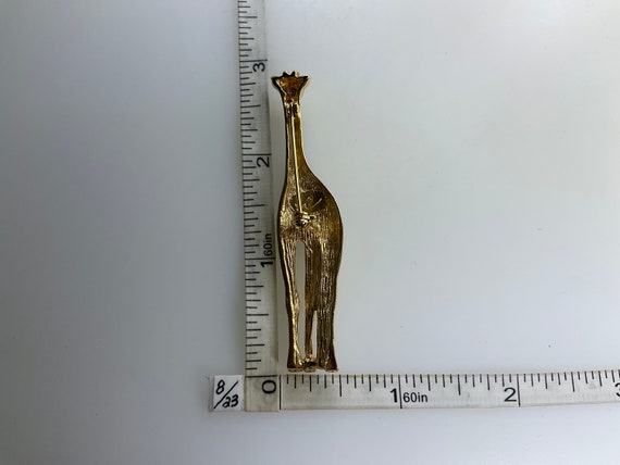 Vintage LC Pin Brooch Gold Toned Giraffe With Bro… - image 2