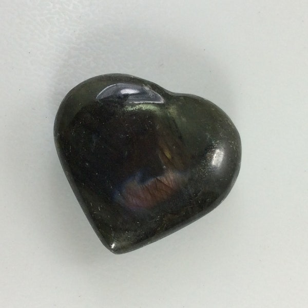 Vintage Labradorite Heart Gemstone Supply New Old Stock