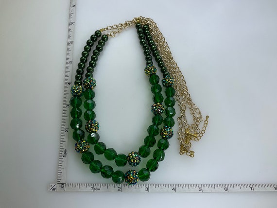 Vintage 30”-32” Necklace Gold Toned 2 Strands Wit… - image 2