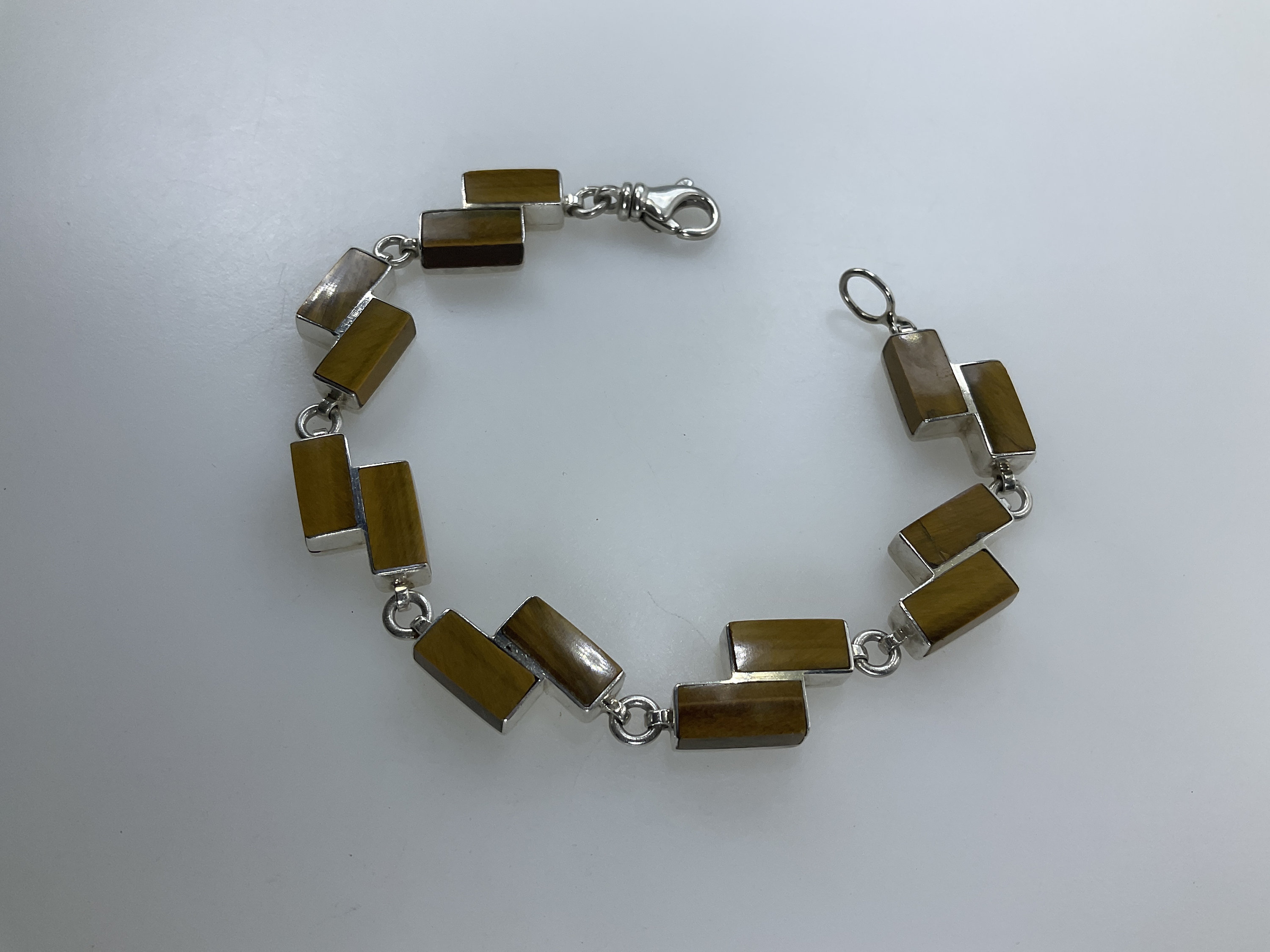 Vintage 8” Bracelet Sterling Silver 925 Rectangles With Vintage 8” Bracelet Sterling Silver 925 Rectangles With