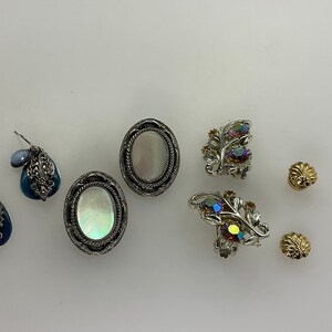 Vintage Lot 4 Pair Earrings Assorted Design As Is Used
