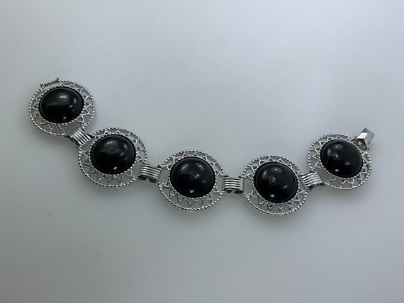 Vintage Sarah Coventry 7.75” Bracelet Silver Tone… - image 1