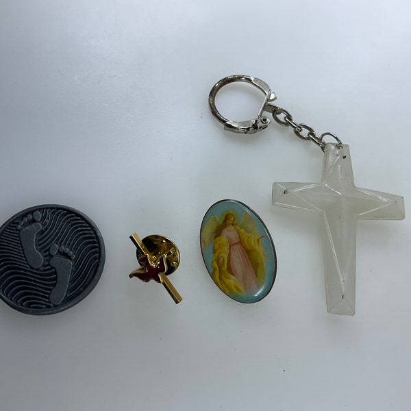Vintage Lot Assorted Religious Items As Is Used