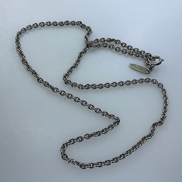 Vintage Whiting Davis 22” Necklace Silver Toned Chain Used