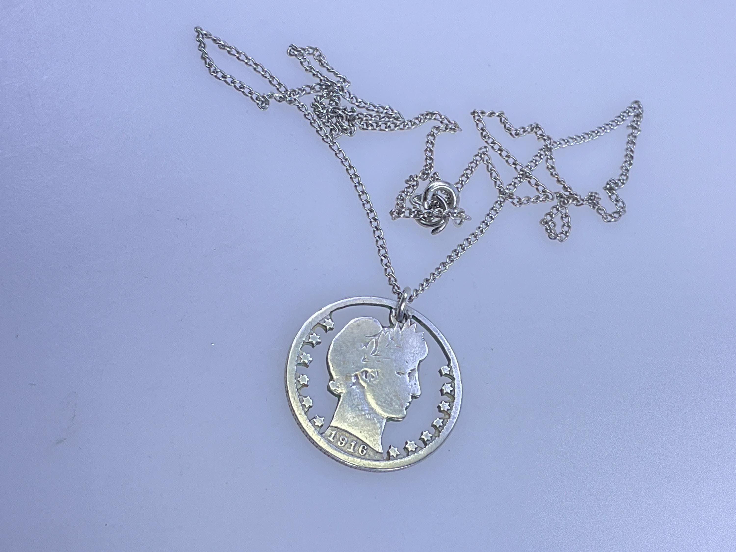 アクセサリー Atease CUTOUT COIN STONE NECKLACE Cut Out Coin Necklace - Etsy