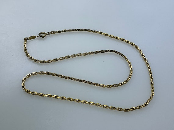 Vintage Monet 18” Necklace Gold Toned Chain Used - image 1