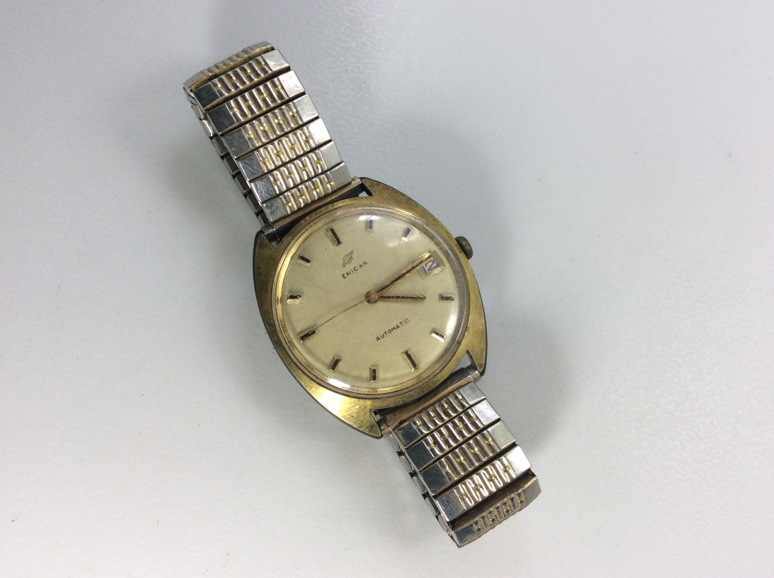 Vintage Enicar Men's Wrist Watch Gold Toned Ocean Pearl - Etsy
