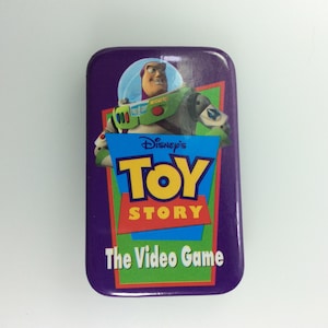 Vintage Pin Back Button Disney&#39;s Toy Story The Video Game 1995 Used