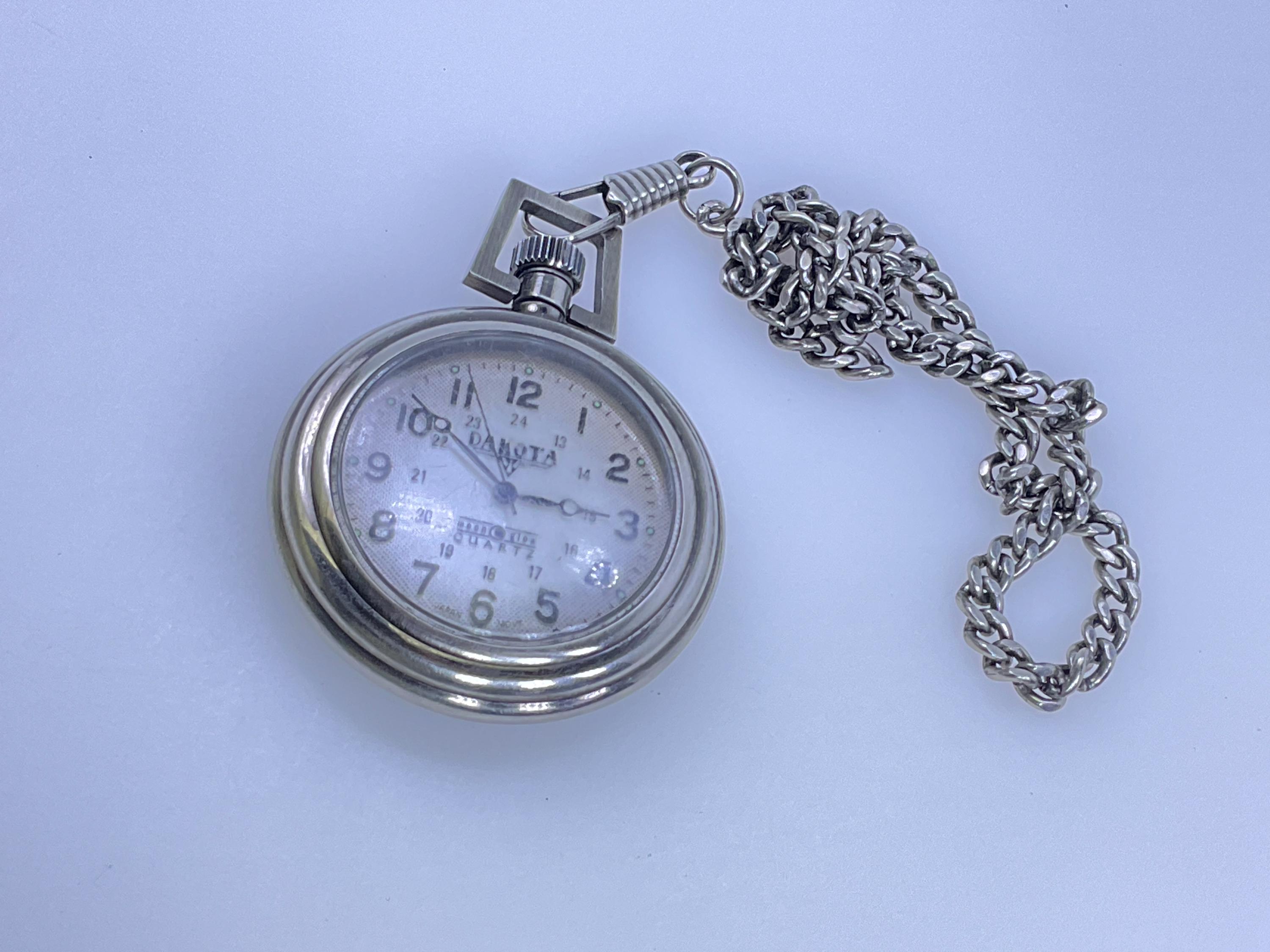 Vintage Dakota Pocket Watch Quartz Not Working as is Used - Etsy
