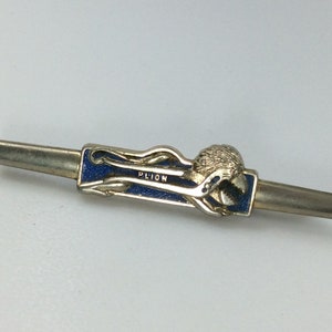 Vintage Proto Tools Tie Bar Silver Toned Plion Pliers With Blue Enamel Needs Cleaned Used
