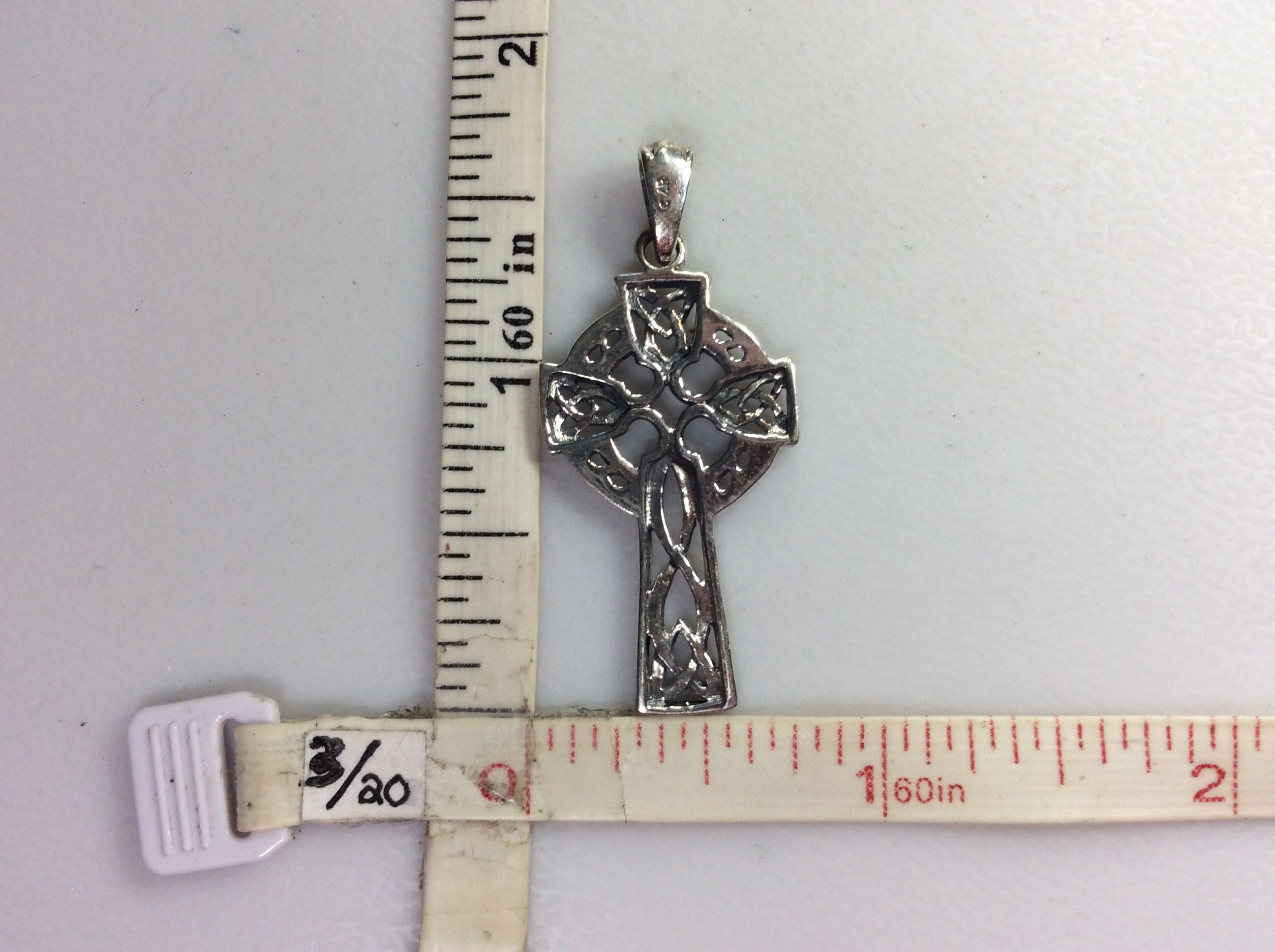 Vintage Pendant Sterling Silver 925 Cross Celtic Knot Design Used - Etsy