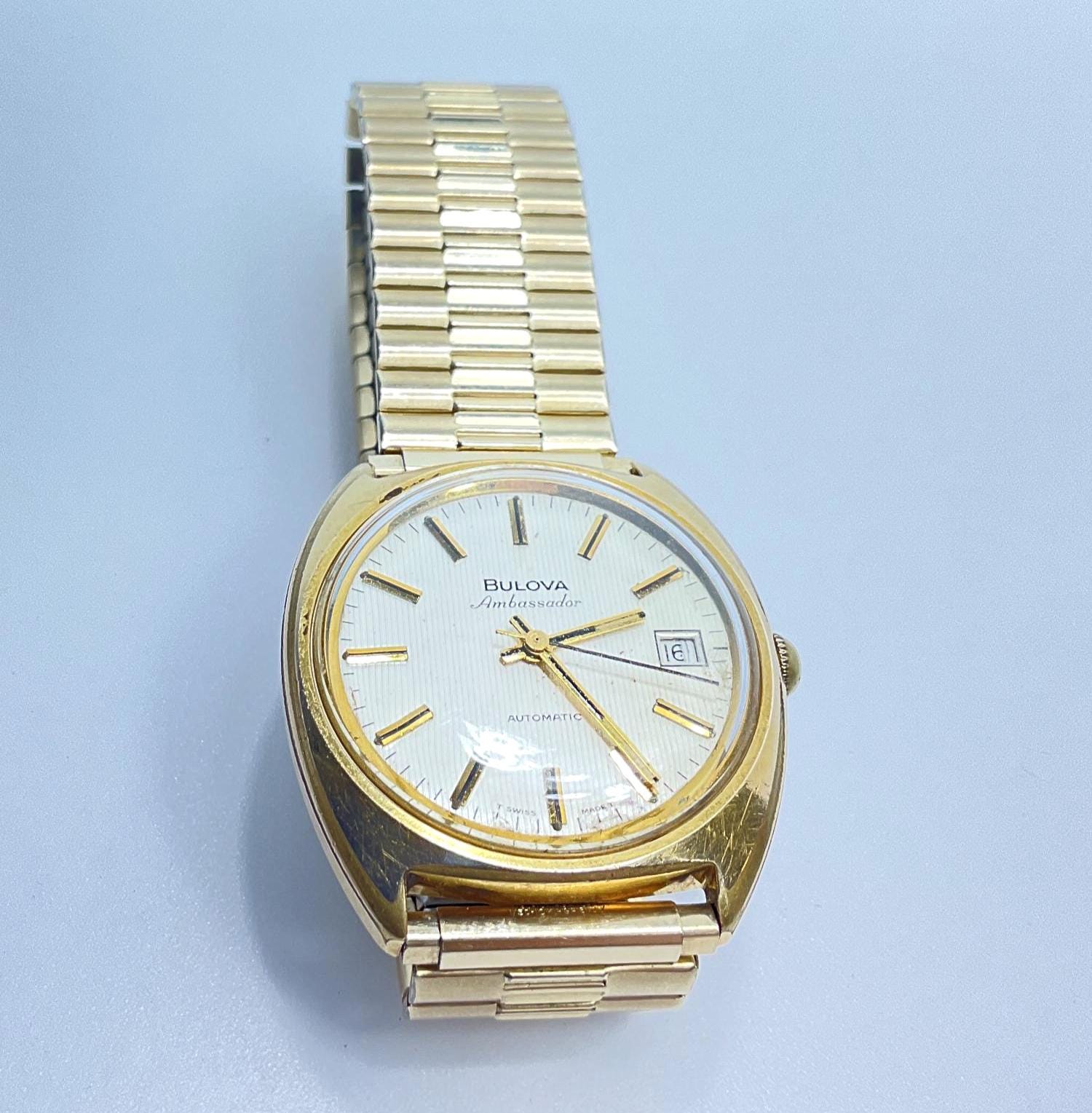 Vintage Bulova Ambassador Wrist Watch Working Used