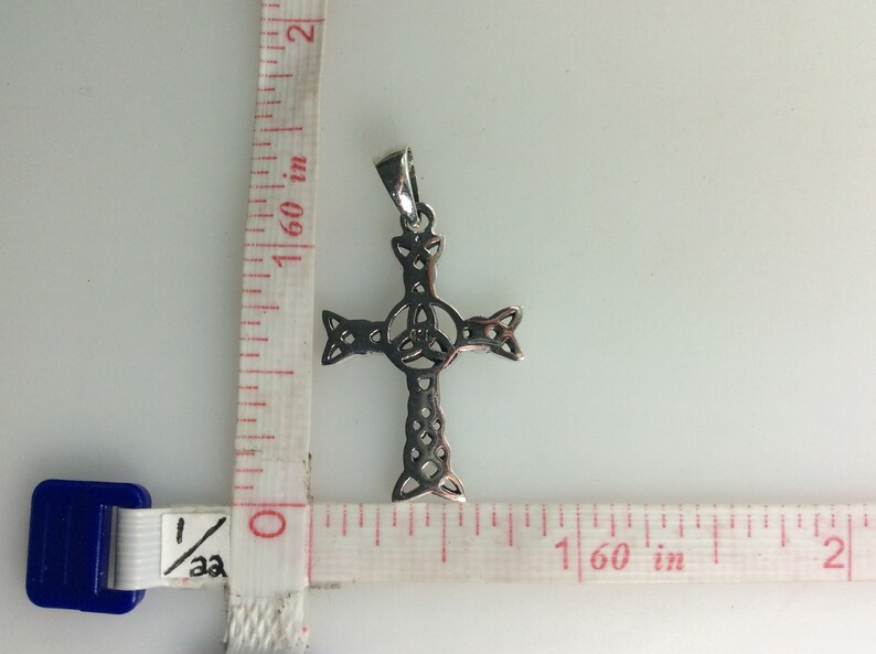 Vintage Pendant Sterling Silver 925 Celtic Cross With Trinity Knot ...
