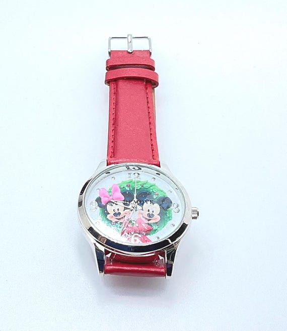 Vintage Disney Mickey and Minnie Mouse Christmas Watch  display picture 1