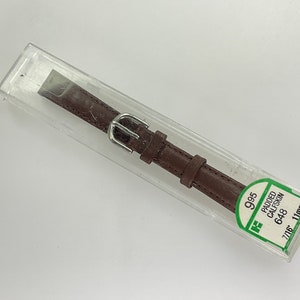 Vintage Kreisler Watch Band Brown Padded Calfskin 7/16” Old Stock