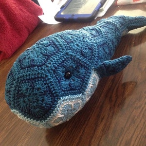 Line and Loops' Purdy the African Flower Crochet Whale Pattern PDF only image 2