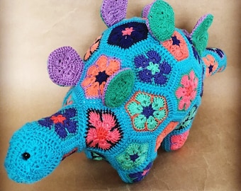 Custom handmade African Flower Dinosaur