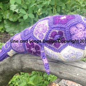 Line and Loops' Purdy the African Flower Crochet Whale Pattern PDF only image 1