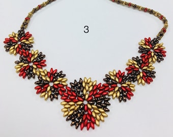 Kaleidoscope Necklace Superduo Beading Pattern Beading Tutorial