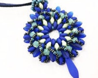 Mondial Superduo Pendant beading pattern beading tutorial