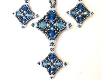 Perlen Anhänger und Ohrringe Muster Perlenstickerei Anleitungen Perlenstickerei