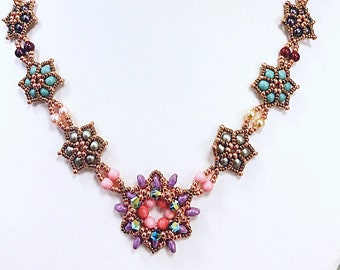 Patrón de cuentas Patrón de cuentas de collar Tutorial de perlas Superduo