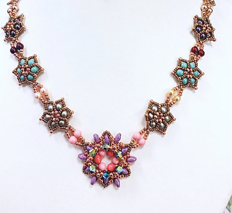Beading Pattern Necklace Beading Pattern Superduo Pearls - Etsy