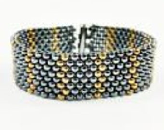 Lerne einen Stich Peyote Fädelanleitung Fädelmuster Fotoanleitung Anfänger Even Count