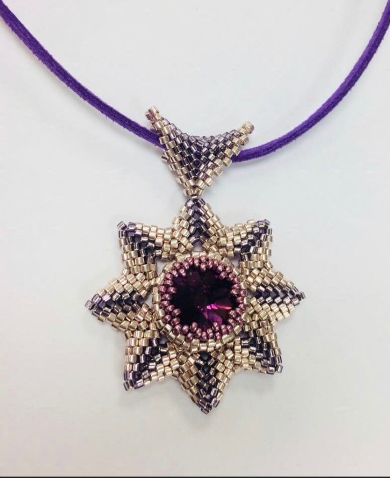 8 Pointed Star Ishtar Pendant Beading pattern with photo Etsy