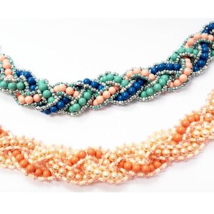 Multi Strand Plaited Beadwork bracelet beading pattern beading Tutorial download Diagrams