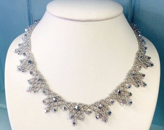 Feder Netz Perlenarbeit Kette Fädelmuster Diagramme Perlenstickerei Anleitungen