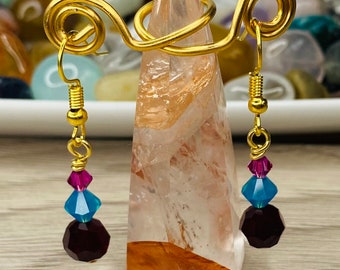 Swarovski Kristall Perlen Ohrringe vergoldet Tropfen