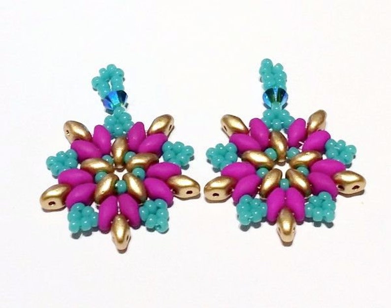 Star Beading Pattern Beading Tutorial Superduo Bead Patterns Etsy