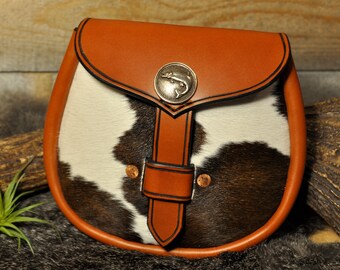 Leather Sporran, Kilt Bag, Belt Bag, Viking Bag, Larp Bag, Belt Pouch, Leather Pouch, Day Sporran, Scottish Bag, Kilt Pouch,