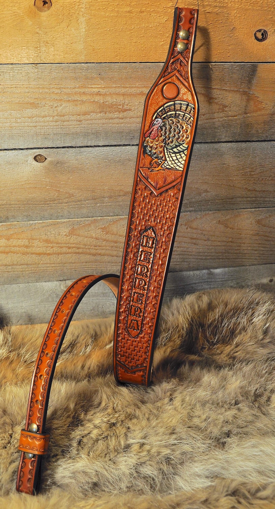 Personalized Leather Gun Sling