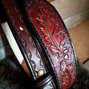 Leather Rifle Sling, Hand-tooled Gun Sling, Finished in Antique Black –  Wasatch Leather