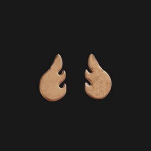 JE0414 Half Flame Metal Earring Blanks