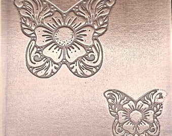 TTS6037 Garden Butterfly By Grace Wolf Tiny Textured Metal Sheet